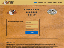 Tablet Screenshot of bluegrassleatherguild.com